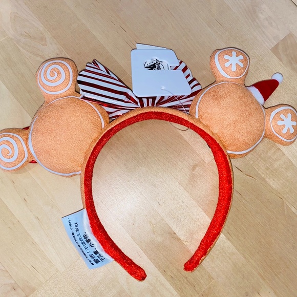 Disney Christmas Gingerbread Mickey & Minnie Ears - Never used, NWT - Picture 2 of 2